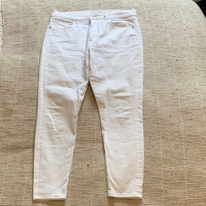 LOFT White High Waist Skinny Jeans